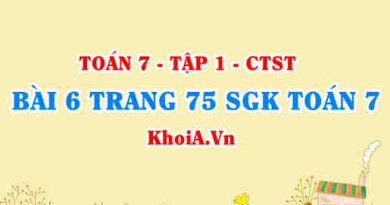Bài 6 trang 75 SGK Toán 7 Chân trời sáng tạo tập 1